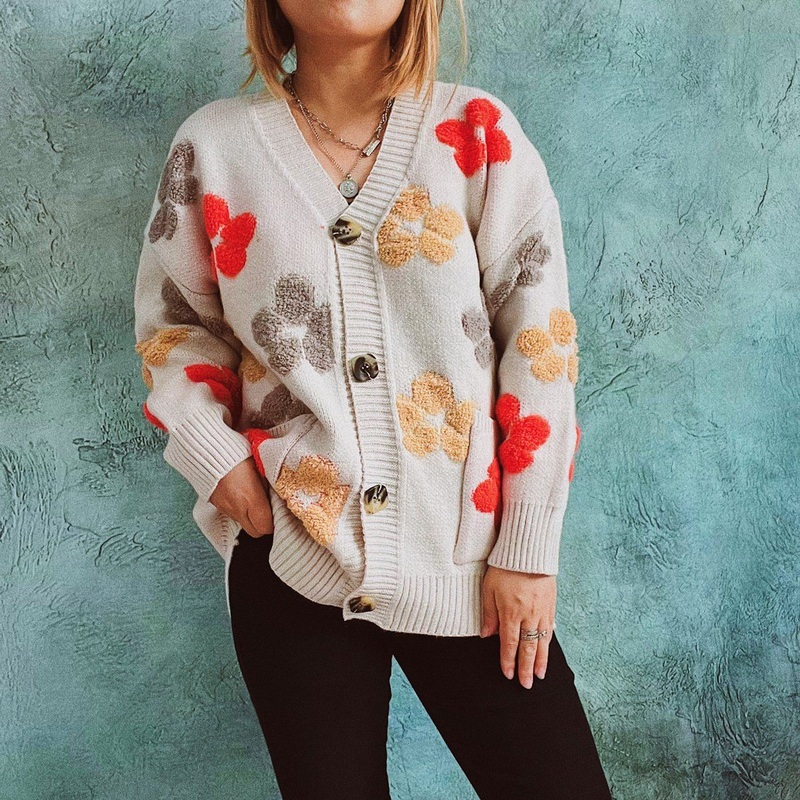 Casual Loose Jacquard Flower Single Breasted Long Sleeve Sweater Cardigan – Women Sweater and Apparel price|<span style="color:|222222;"><span style="display:inline !important;text-align:left;">By DHL / FedEx / UPS / TNT / By Air / By Sea