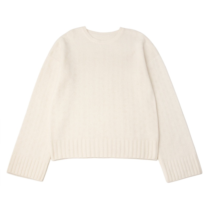 Classic Pure 100% Cashmere Sweater Knitting Women Pullover W Wide Cuff Timeless Knitwear – Knitwear and Cashmere Sweater price