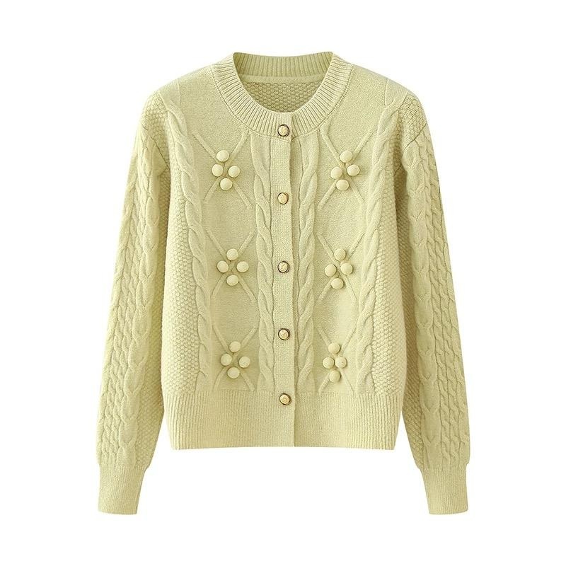 Custom Women Knit Sweater Cardigans Long Sleeve O-Neck Embroidery Ladies Knit Coat Fashion Autumn Winter Female Knit Top – Sweater and Cardigan price