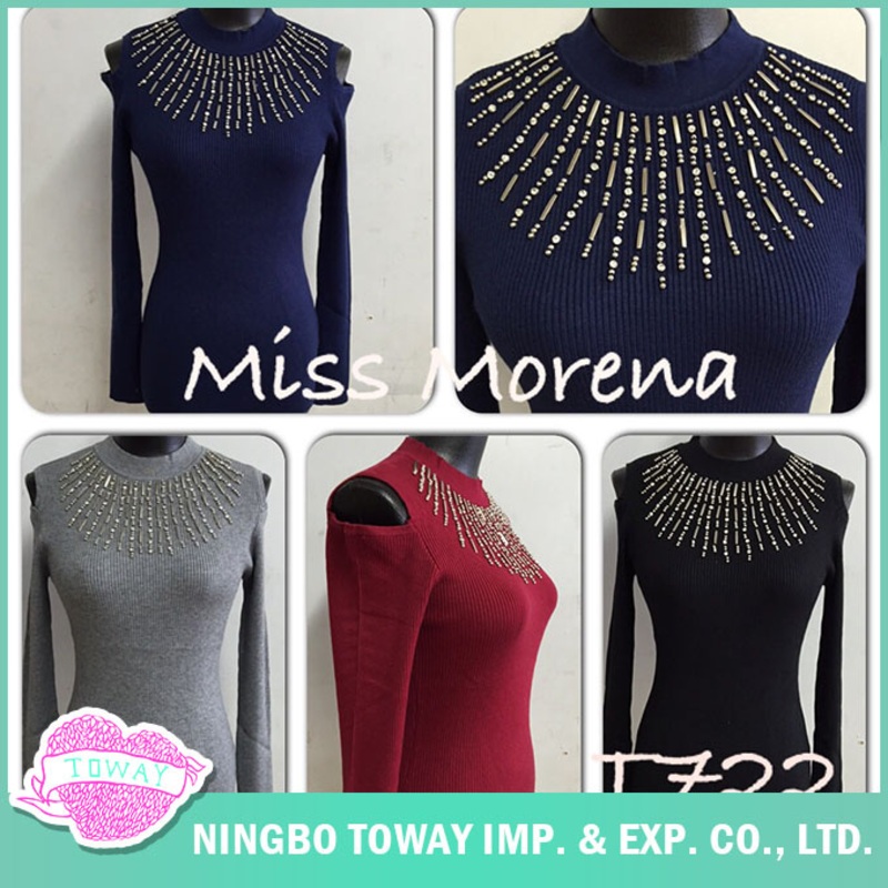 Luxury off-Shoulder Cheap Fine Knit Womens Fashion Knitwear – Fashion Knitwear and Womens Knitwear price
