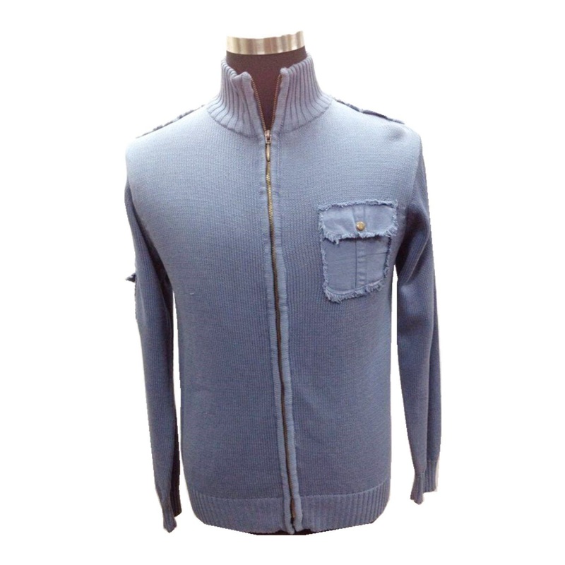 Mens Zipper Cardigan Knit Sweater – Stand Collar and Knit Sweater price