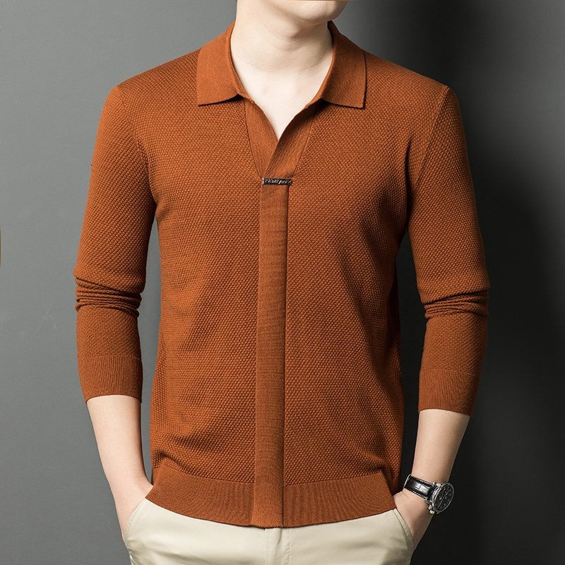 2025 Spring/Autumn Mens Wool Blend Knitted Sweater Lightweight Round Neck Business Casual Pullover (Manufacturer Direct) – Wholesale Mens Cotton Knitwear Spring Autumn and Lightweight Round Neck Sweater for Men price|Shanghai, China