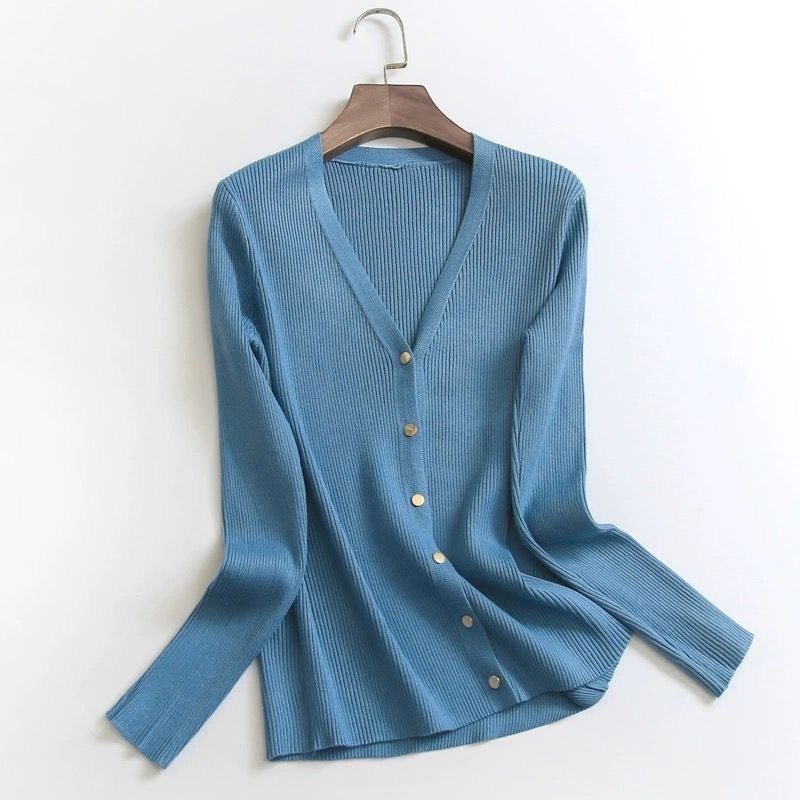 Autumn Cotton Cardigan Sweater Loose Knitted Womens Coat Temperament Top Knitwear – Knitted Sweater and Cardigan Knitwear price