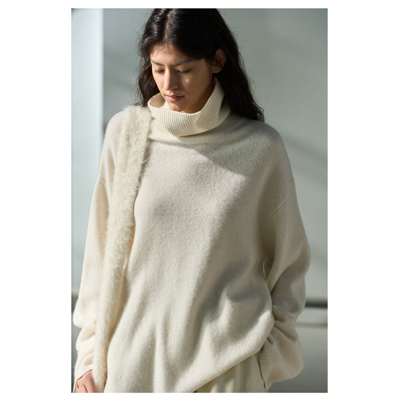 Autumn Loose Wool Turtleneck Sweater Pullover Top – Pants and Trousers price