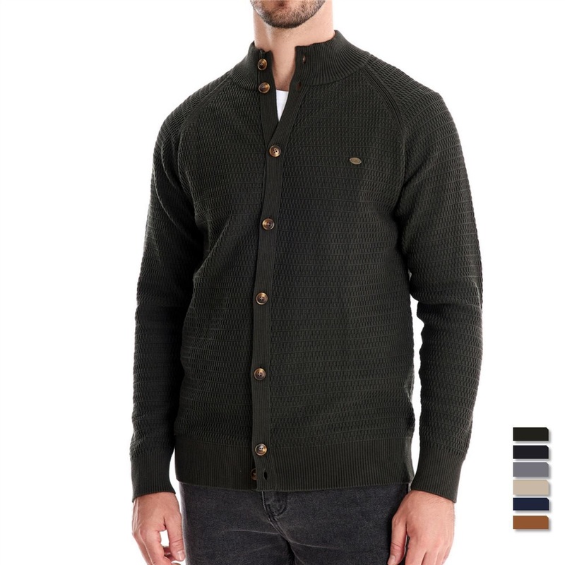 Autumn Winter Solid Color Cardigan Men Knitwear Custom Fashion Man Sweater Cardigan – Men Cardigan and Women Sweater price