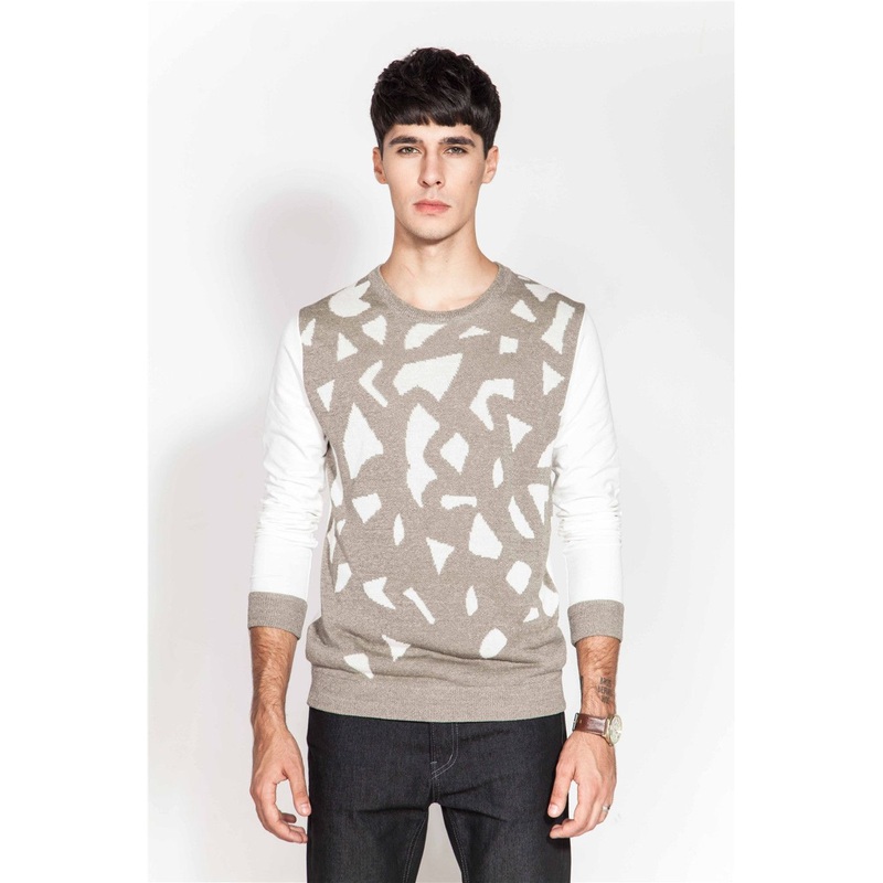 Fashion Round Neck Patterned Knit Men Sweater – Sweater and Men Sweater price