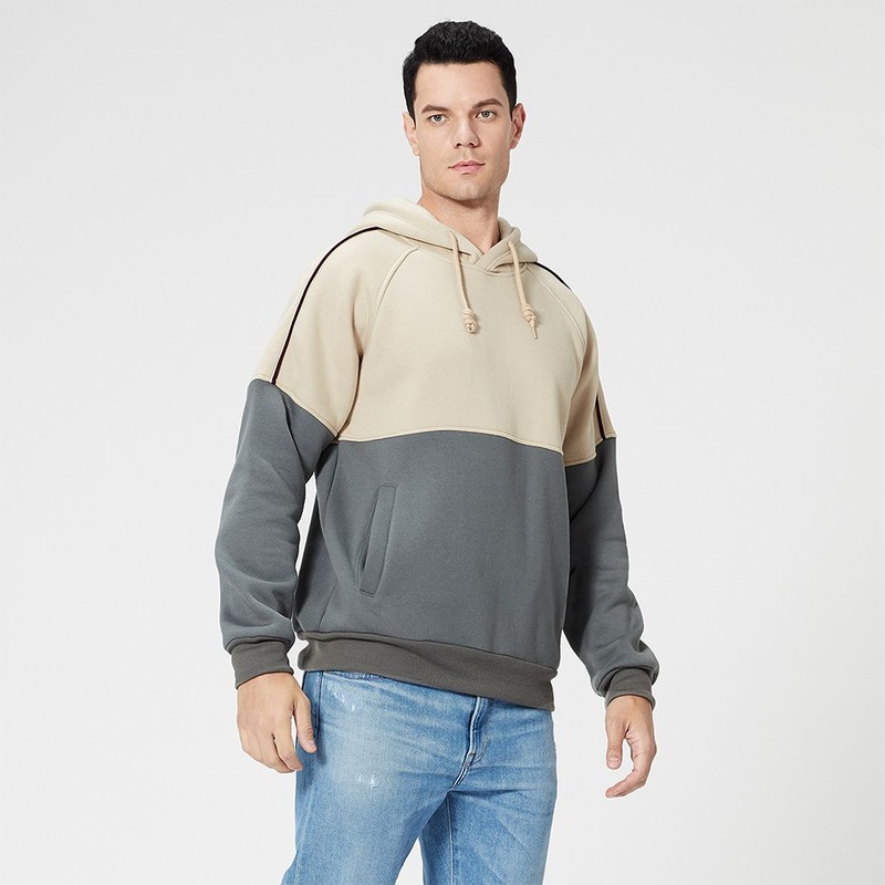 Long-Sleeved Sweater Mens New White Fleece Cotton Wear Sportswear Mens Casual Hooded Sweater – Sweater and Hoody Wear price