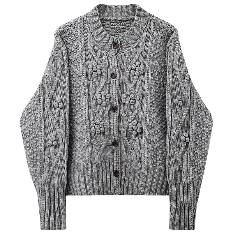 Nnr Summer Trend Loose Knit Cardigan Fashion Casual Skinny Ladys Solid Color Button Sweater – Sweater and Women Sweater price