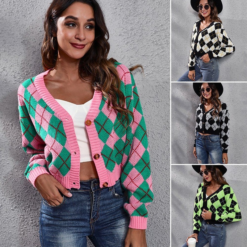 OEM Custom Short Loose Crop Casual Women Knitwear Sweater Cardigan – Cardigan Sweater Long Sleeve and Cardigan Sweater price