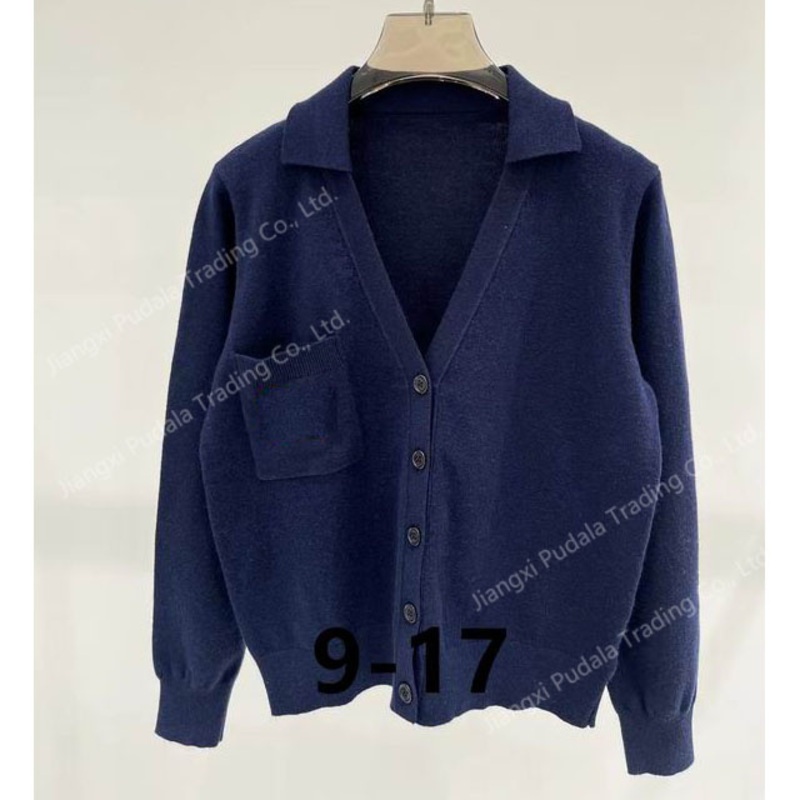 Shirt Collar Long Sleeve Wool Sweater Cardigan Women Lady Fashion Clothing – Sweater and 1: 1 Sweater price