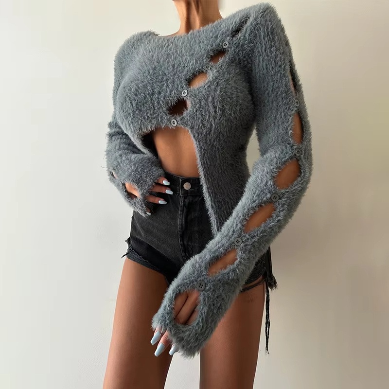 Spring Fall Knitted Crop Top Sweater Womens Sweaters – Sweater and Womens Sweaters price