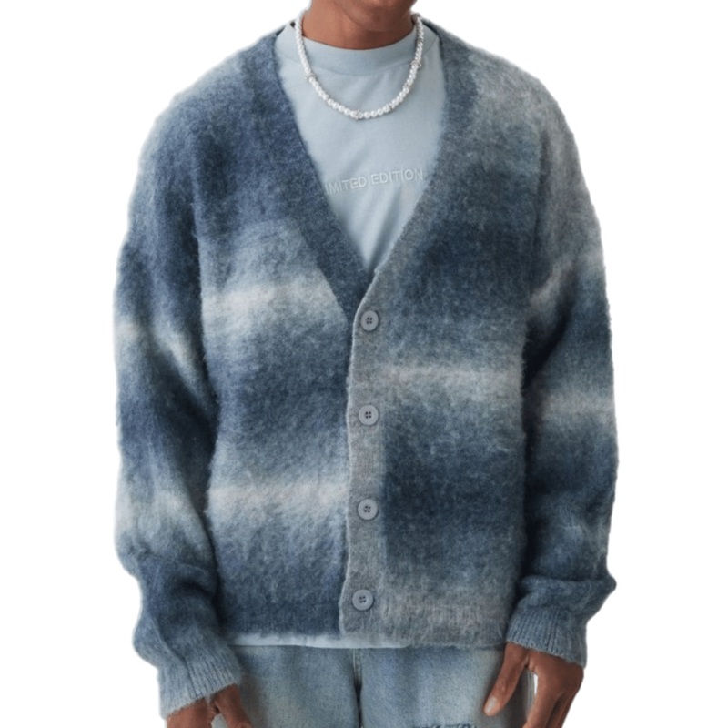 Trendy Mens Boxy Fit Striped Knit Cardigan Sweater – Men Cardigan Sweater and Fashion Sweater price