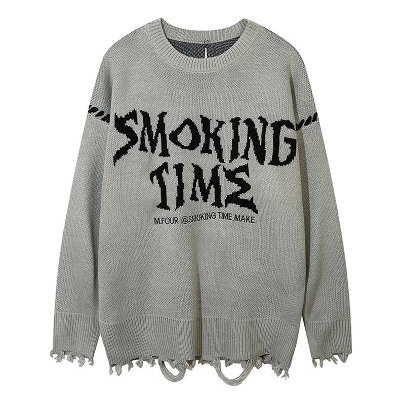 Unisex Cartoon Jacquard Big Size Sweater with Raw Hem – Kniited Sweater and Cartoon Sweater price