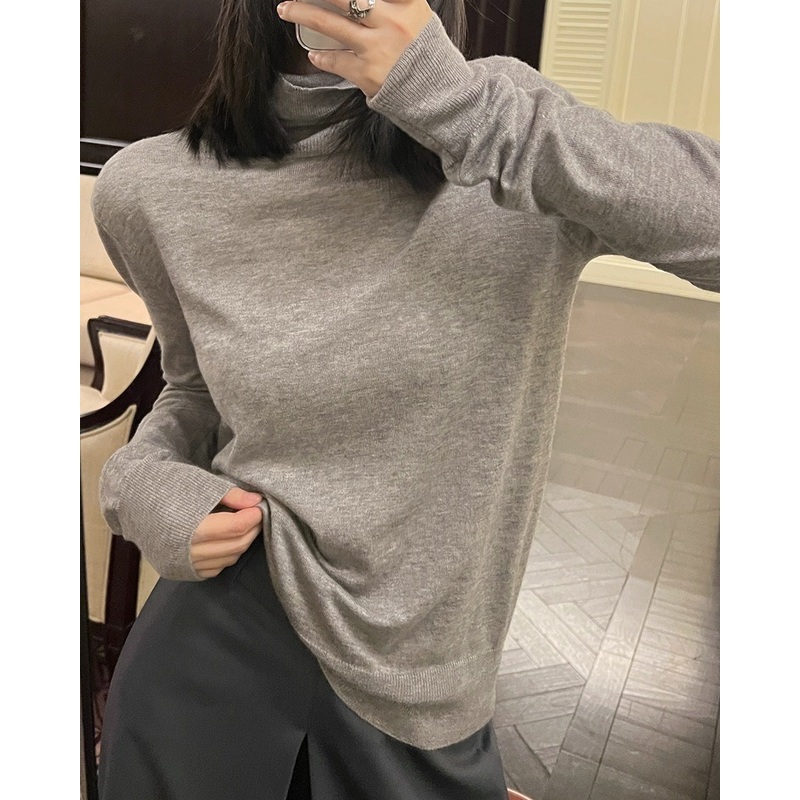Warm Multi-Color Wool Knitted Bottoming Shirt Women Turtleneck Sweater – Ladies Sweater and Crochet Sweater price
