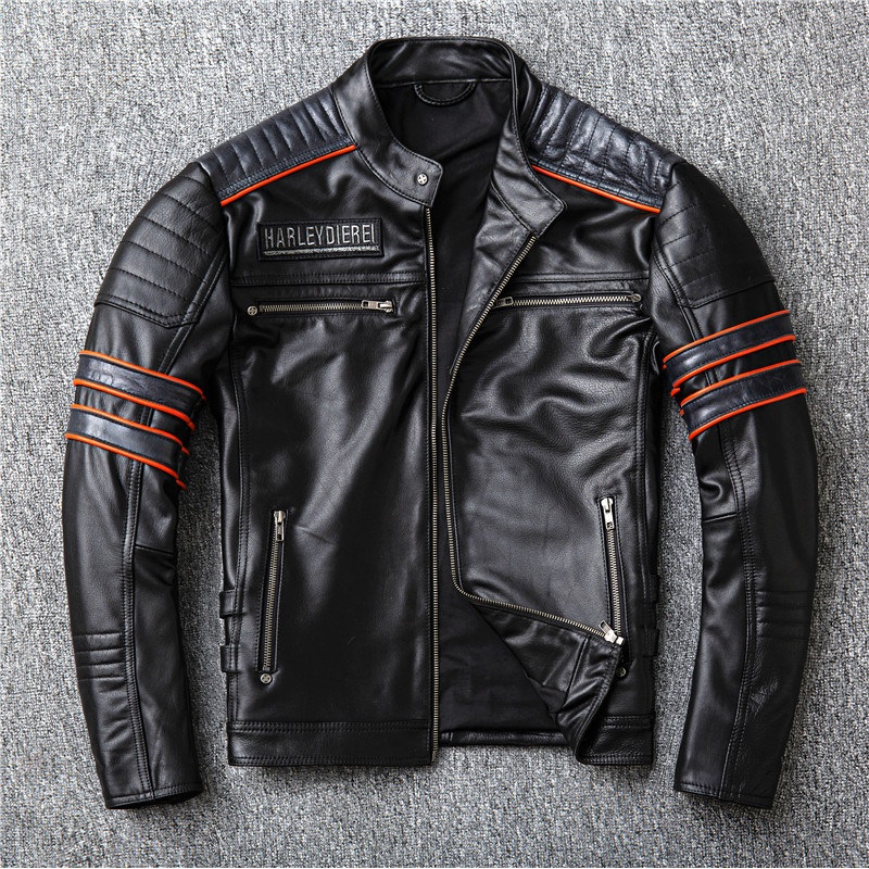 Wholesale Embroidery Skull Motorcycle Leather Jacket Autumn and Winter Mensjacket – Jacket Camouflage Sale and Motorcycle Jacket price