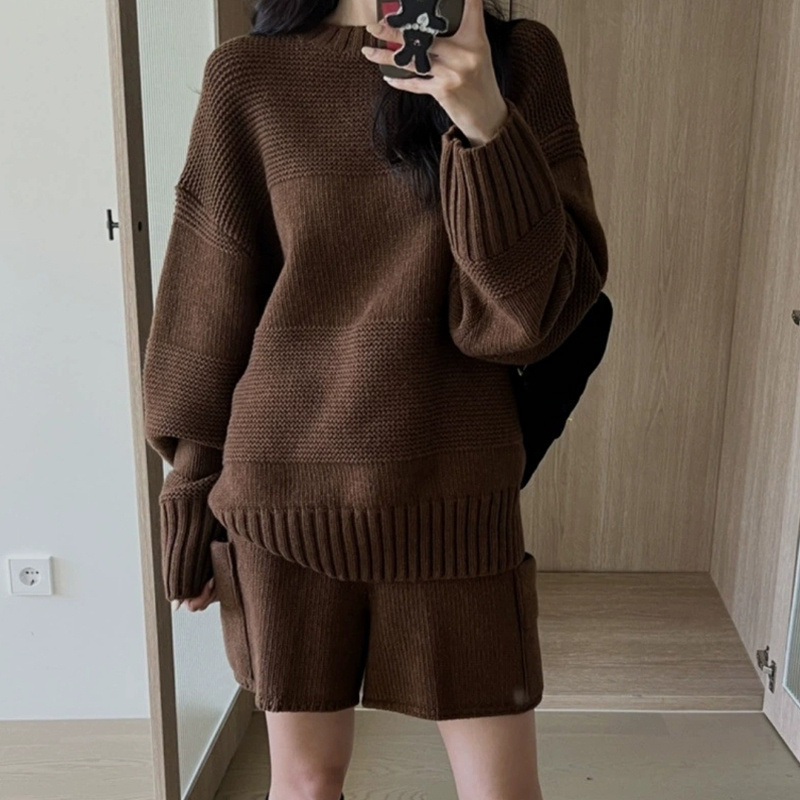 Womens Cashmere Round-Neck Pullover Knitted Casual Sweater Long Sleeves Knitwear – Pullover Sweater and Apparel Sweater price