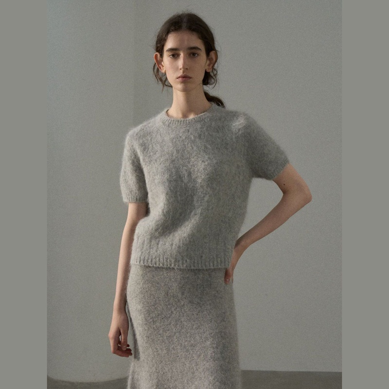 Alpaca Wool Knitted Short-Sleeved Round Neck Soft Texture Sweater – Pants and Trousers price