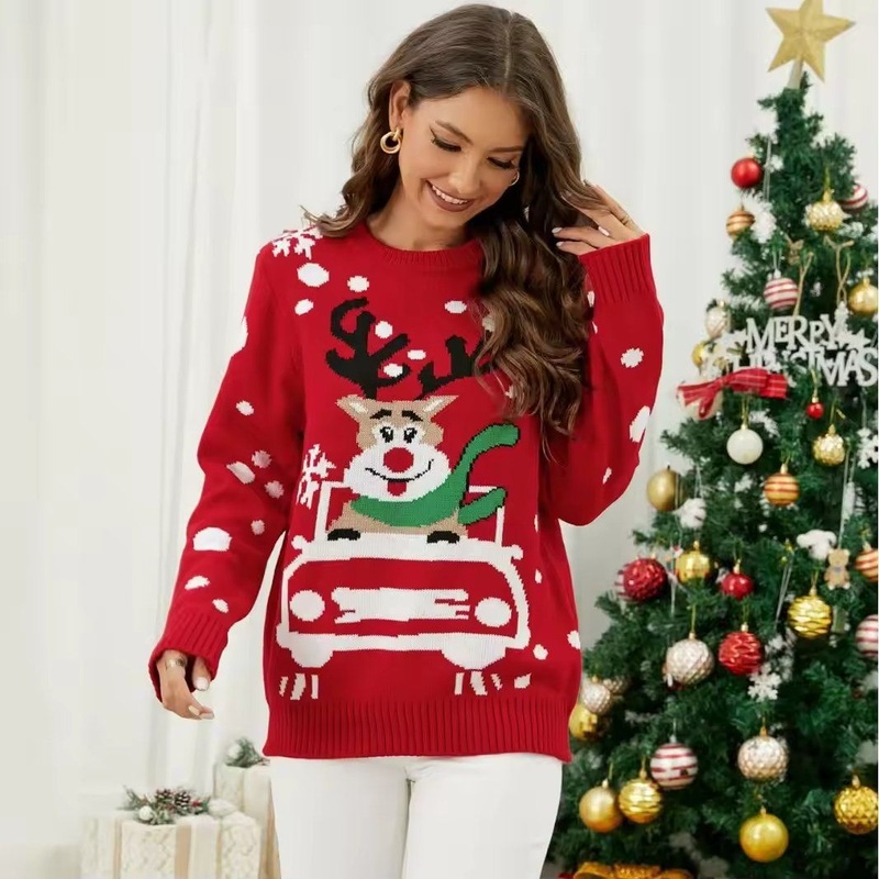 Christmas Custom Knit Oversize Knitted Pullover Sweater – Sweater and Halloween Sweater price