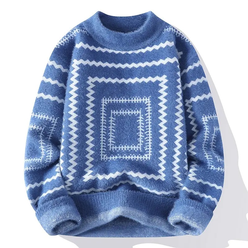 Custom Sweater Wool Crew Neck Men Sweater Autumn Winter Designer Cashmere Men Fashion Cotton Sweater Pullover – Sweater and Wool Sweater price