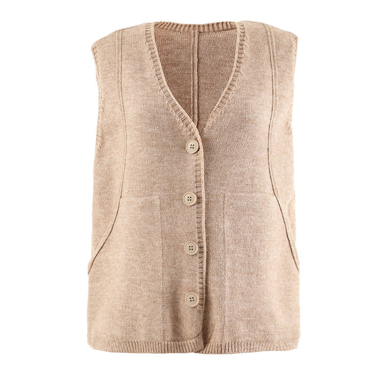 Hot Selling Fashion Women Knitting Vest Casual Sleeveless V-Neck Cardigan Knitted Loose Comfortable Knit Sweater Vest Coat Top – Sweater and Vest price