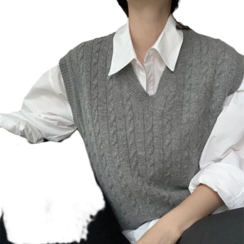 Hot Selling High Quality Artistic Vintage Sleeveless Comfortable Sweater Vest – Sweater and Knitted Sweater price