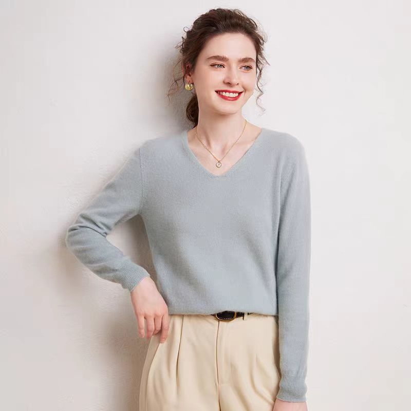 Ladies Fashion Classic V Neck Sweater Women Pullover Sweater – Women Sweater and Turtleneck Women Sweater price