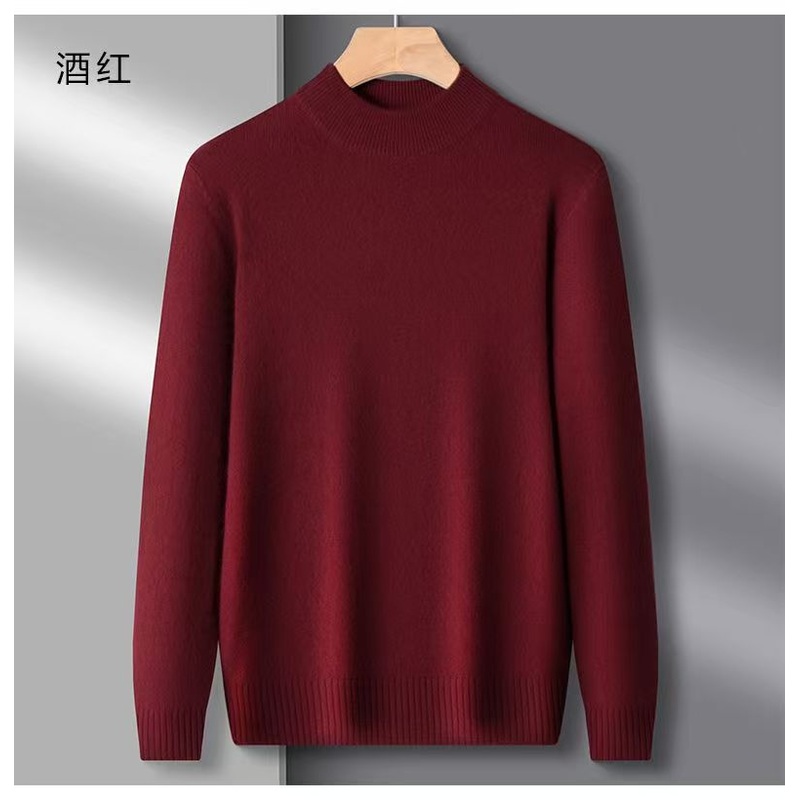 Mens Core Spun Yarn Mock Neck Sweater Lightweight Thermal Knit – Men Sweater and Sweater price|Shanghai, China