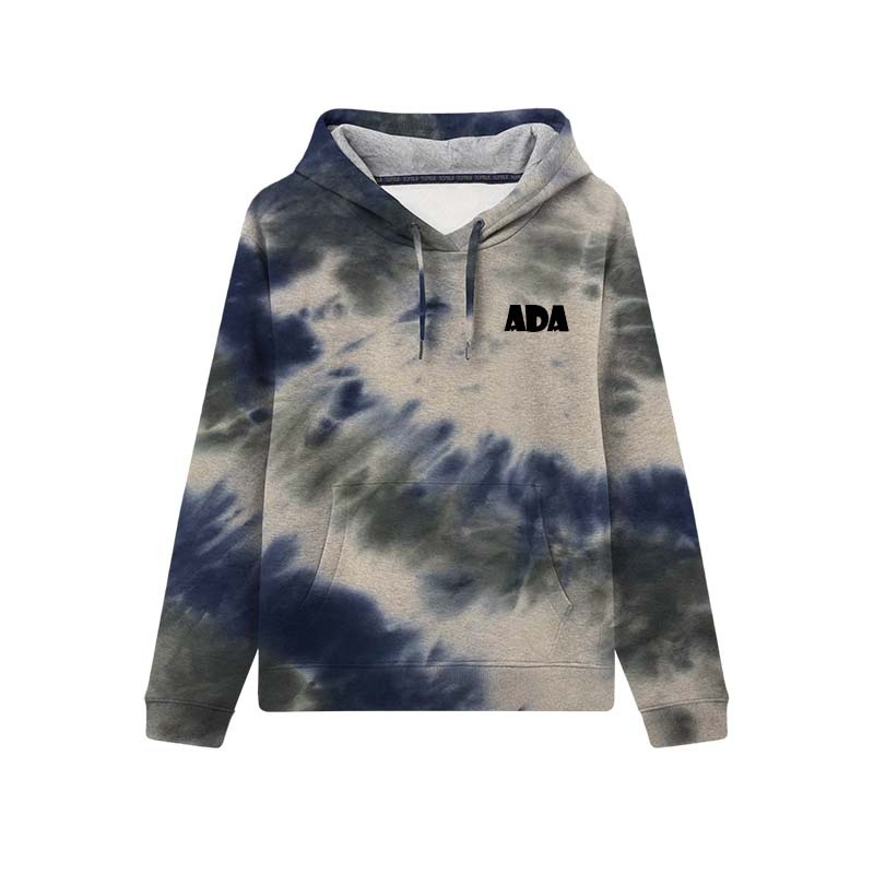 Pullover Long Sleeve Tie Dye Hoodie with Drawstring – Custom Hoodie and Mens Hoodies price