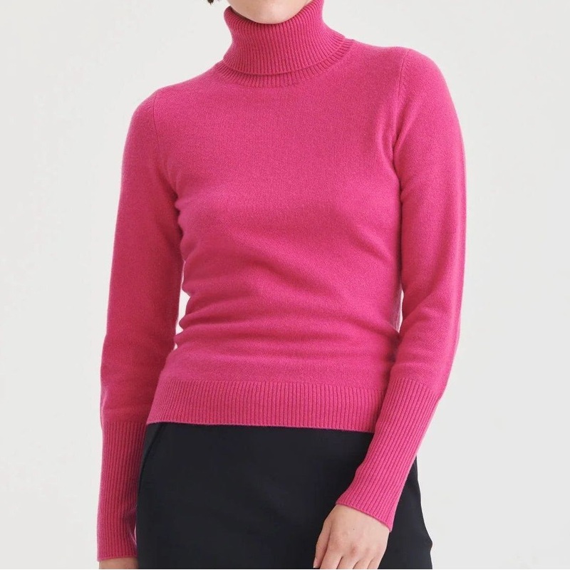 Pure Cashmere Knitted Womens Fashion Turtleneck Pullover Sweater – Sweater and Women Sweater price|M Size