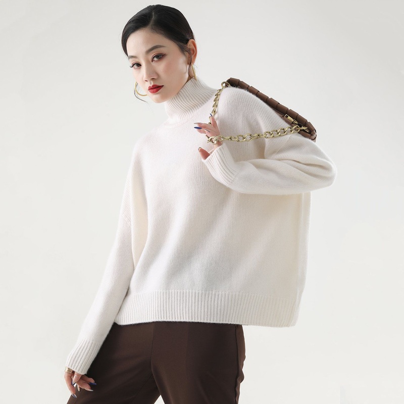 Turtleneck Ladies Fashion 100% Pure Cashmere Pullover Sweater – Sweater and Women Sweater price