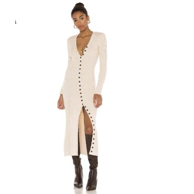 Women Skinny Fit Knit Long Sleeve Deeo V Neck Knitted Cardigen Sweater Dress Button Placket Openning – Sweater and Womens Pullover Sweater price|Founded in 1997,Layois a comprehensive group company integrating the import and export business