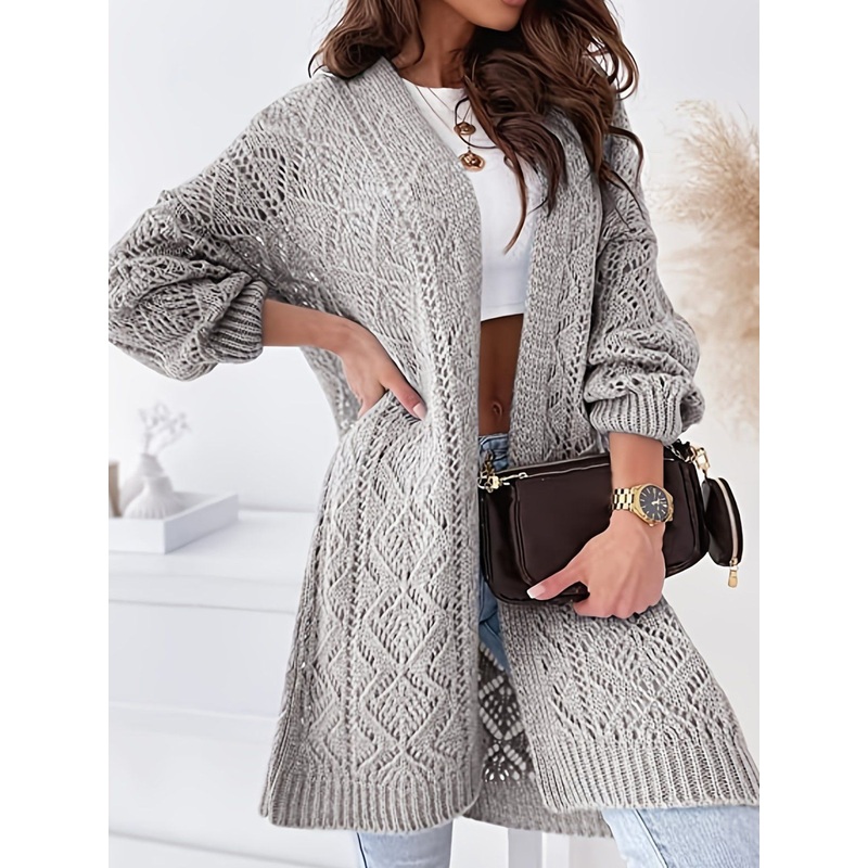Womens Autumn and Winter Long Casual Knitted Cardigan Sweater – Sweater and Women Sweater price