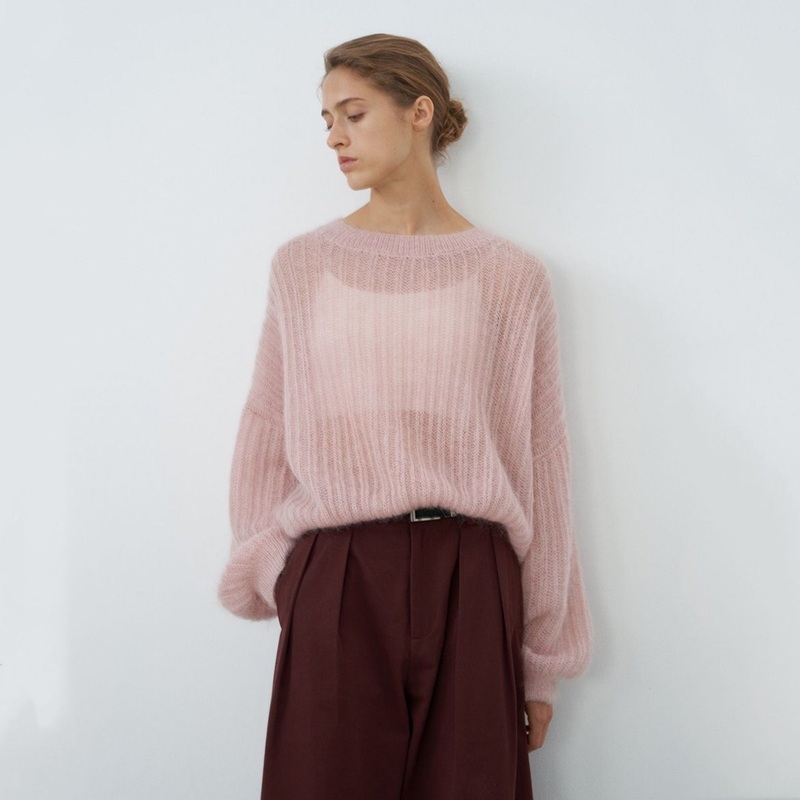 Womens Loose Hollow Mohair Pullover Sweater – Women Dresses and Dress price