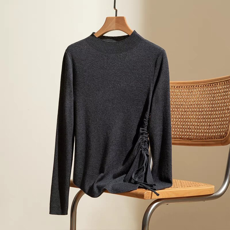 Womens Premium Wool Side-Drawstring Pullover Sweater – Wool Sweater and Womens Sweater price