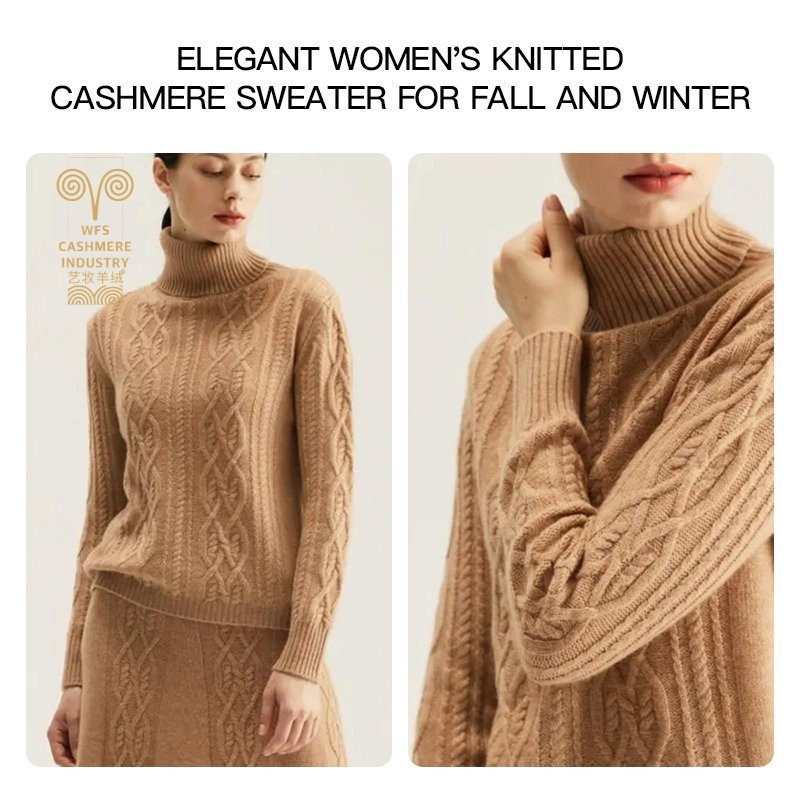 Womens Sweater Dress with Long Sleeve Cashmere High Length and High Collar – Women Pullover and Women Sweater price