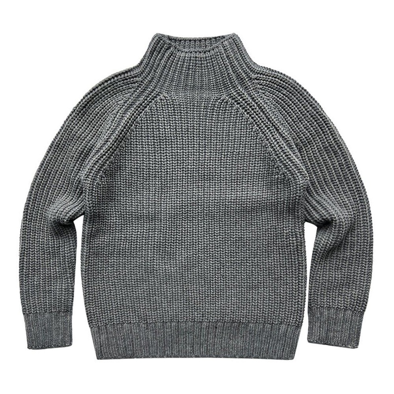 2025 Retro Oversized Turtleneck Pullover Classic Luxury Grey 100% Acrylic Sweater – Custom Sweater and Pullover Sweater price