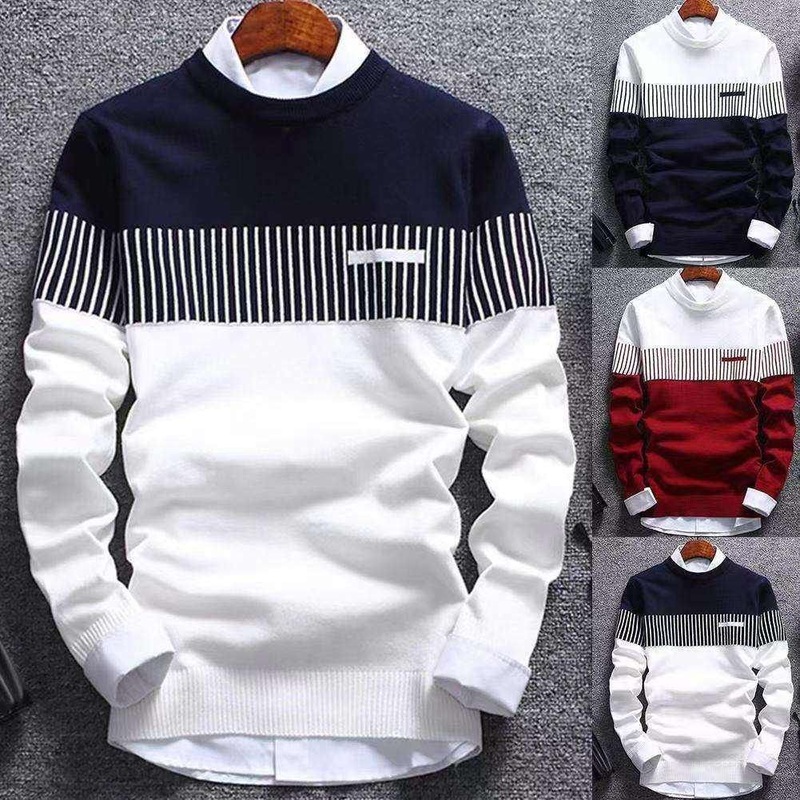 Custom Striped Jacquard Knit Sweater Mens Knit Pullover Polo Neck Style Sweater for Men High Quality Oversize Sweater – Striped Sweater and Wholesale Sweaters price|<span><span><span><span><span><span><span><span><span><span><span><span><span><span><sp