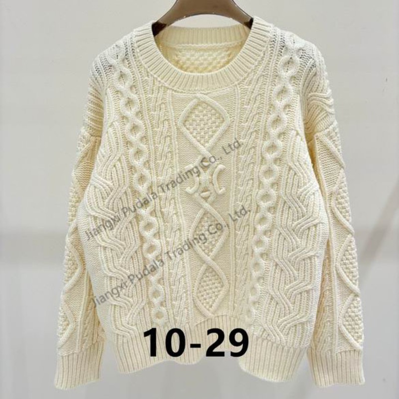 Fashion French Style Thicken Diamond Striped Pattern Casual Soft Comfortable Warm Women Lady Wool Sweater – Sweater and 1: 1 Sweater price