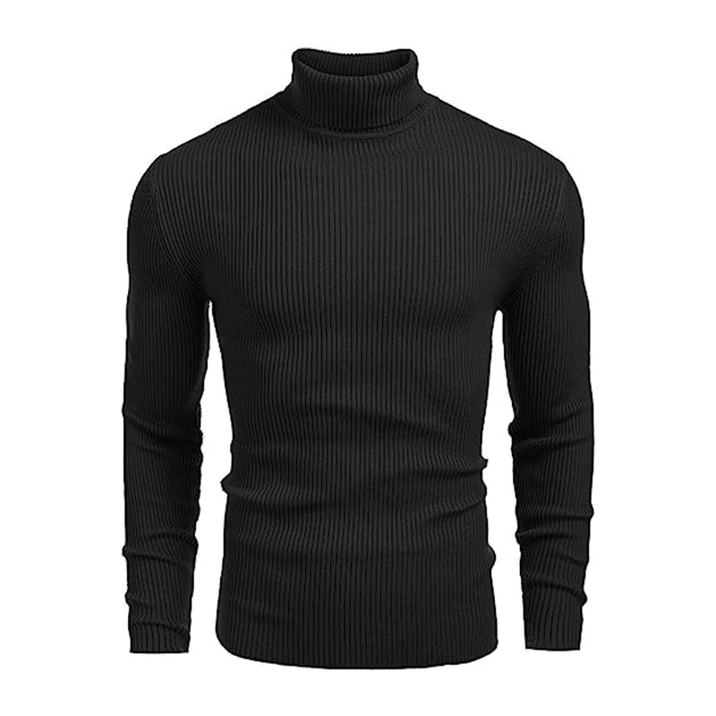 Mens Ribbed Slim Fit Knitted Pullover Turtleneck Sweater – Jacquard Sweaters and Sweater price