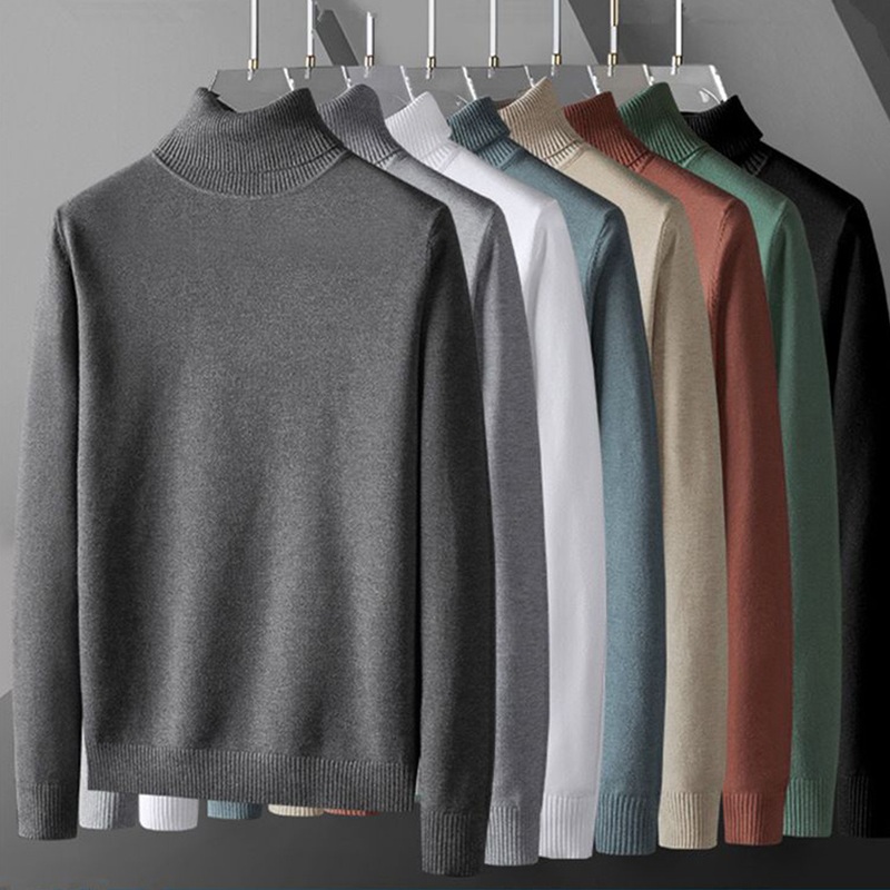 Wholesale Mens Fashion Keep Warm High Quality Wool Thread Neck Sweater Custom Logo Plain Turtleneck Sweaters for Men – Sweater and Mens Sweater price