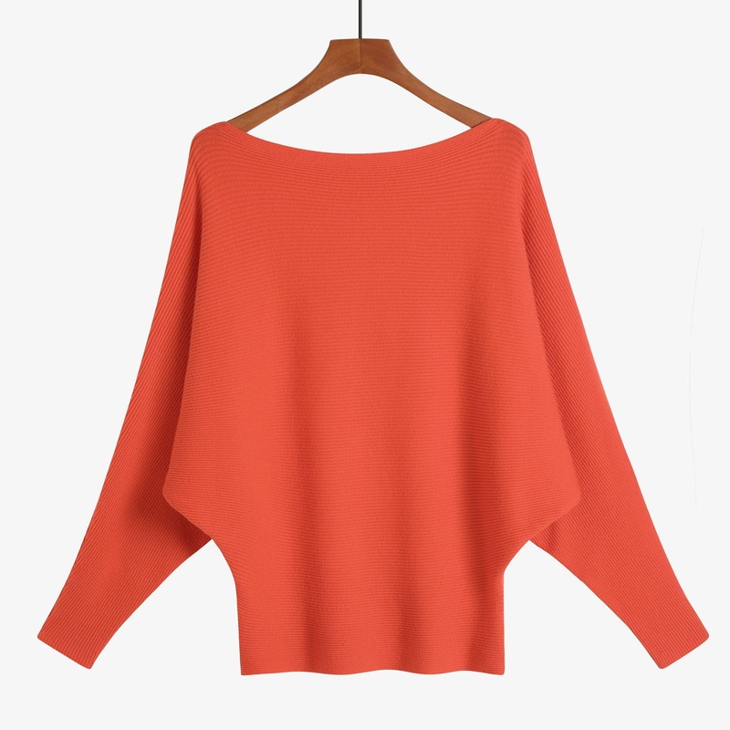 Women Lady Fashion Knitted Coat Custom OEM ODM Loose Dolman Bat Sleeve Sweater – Women Sweater and Women Pullover price