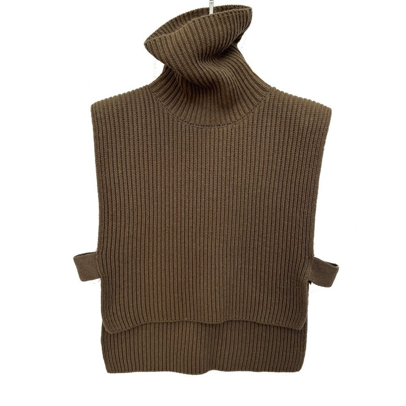 Womens Casual Two-Piece Turtle Neck Sweater Vest Embossed Logo Side Connection Print Pattern Front & Back Decoration – Vest and Ladies Vest price