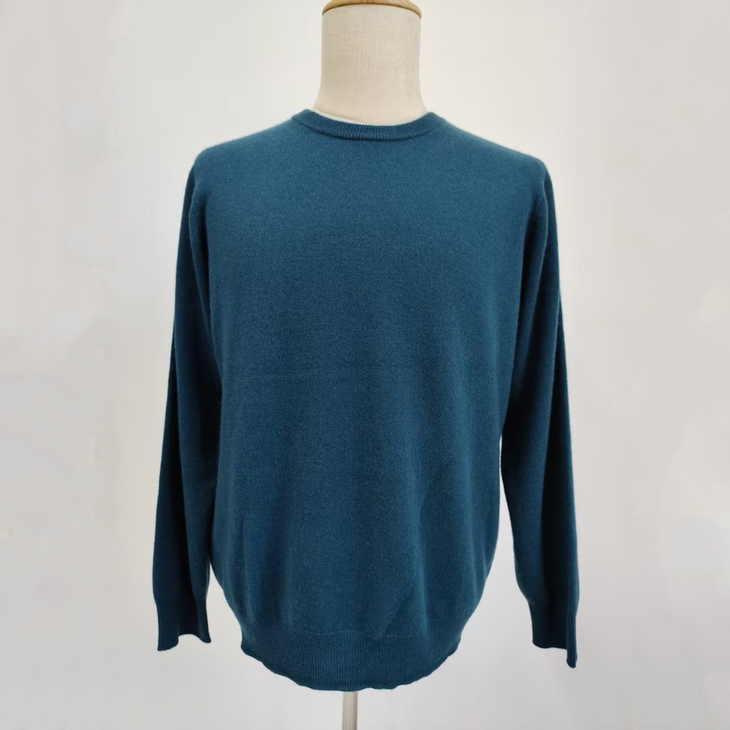 100% Cashmere Knitted Mens Seamless Crew-Neck Classic Pullover Sweater – Sweater and Cashmere price|M