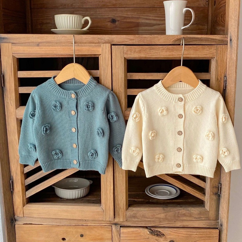 2024 Autumn Infants 0-3 Year Old Girl Handmade Flower Knitted Cotton Coat with Round Neck Sweater Cardigan – Pullover Sweater and Cardigan Sweater price|<span style="font-size:16px;"><span style="color:|222222;"><span style="border:0px;padding:0px;line-he