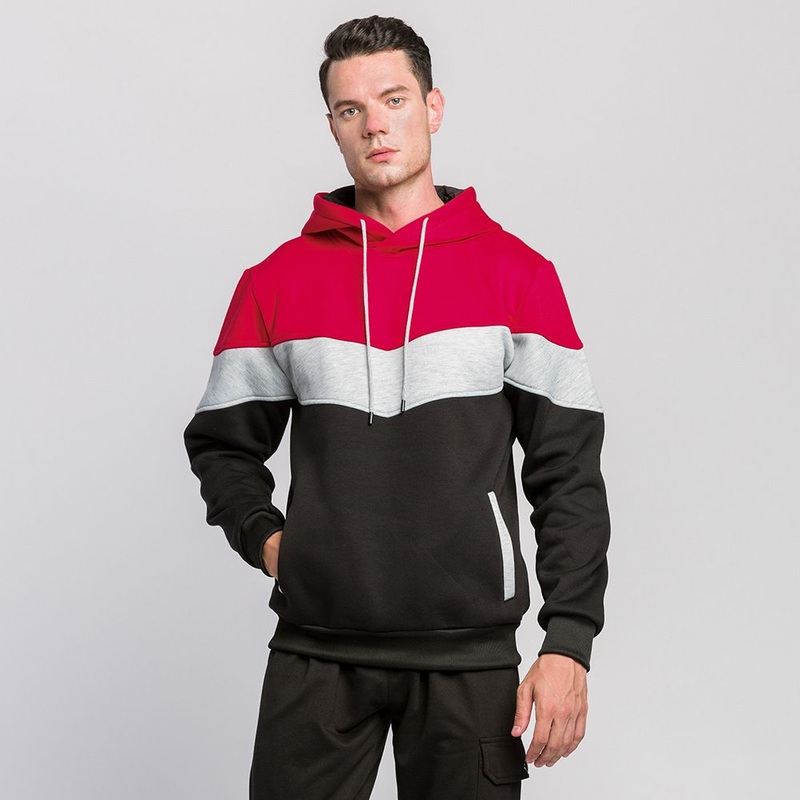 Amazon Spring Autumn Style European and American Mens Color Matching Color Contrast Fashion Sweater Mens Casual Sports Top Cotton Outwear Hoody – Sweater and Hoody Wear price