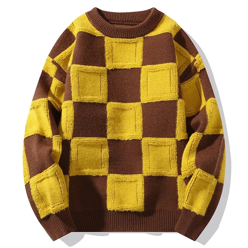 Custom Make Knit Jacquard Plus Size Mens Sweaters Cotton Cashmere Pullover Knitted Wool Crewneck Men Sweater – Sweater and Jacquard Sweater price