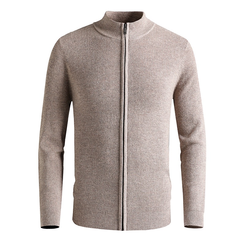 Custom Wool Cashmere Sweater Men Turtleneck Zipper Knit Oversize Mongolian Cardigan – Zip Sweater and Mongolian Cardigan price|Shanghai, China