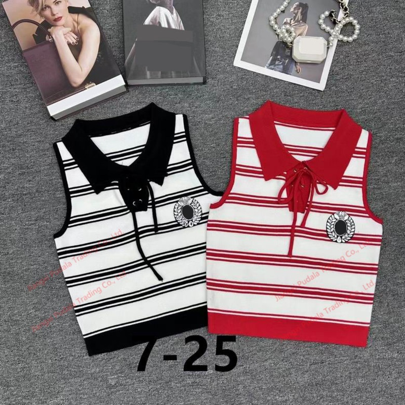 Ladies Polo Collar Sleeveless Pullover Knitted Cashmere Sweater Vest – Sweater and 1: 1 Sweater price