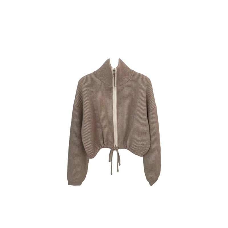 Nnr Autumn Hot Sale Fashion Solid Long Sleeve Girls Cardigan Zipper Sweater – Sweater and Women Sweater price