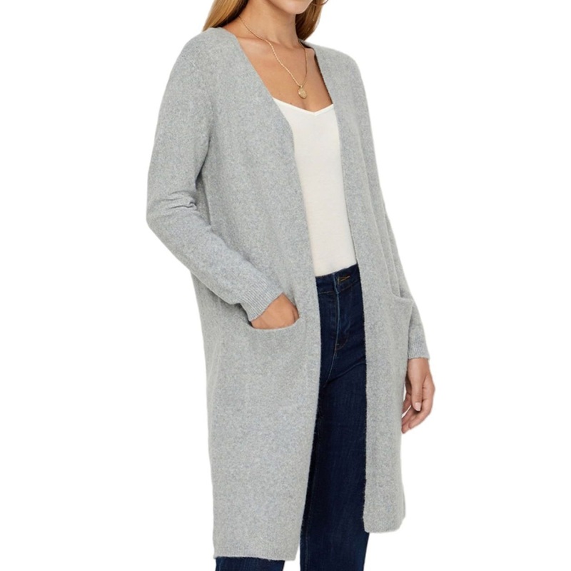 Stylish Grey Knit Long Open Cardigan Sweater for Women – Women Cardigan Sweater and Grey Knit Cardigan price